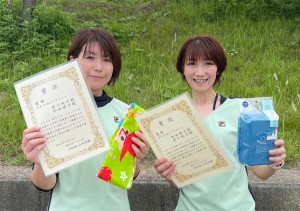 女子Ｄ ４位Ｔ優勝　前川・和田ペア