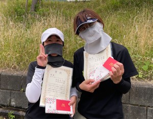 女子Ｄ １位Ｔ優勝　阿武・中西ペア