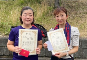 女子Ｄ ３位Ｔ優勝　門脇・山本ペア