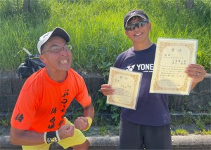 男子Ｄ ３位Ｔ優勝　弓場・孫工ペア
