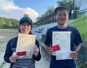 混合Ｄ １位Ｔ優勝　北山・藤本ペア