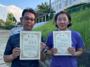 混合Ｄ ２位Ｔ優勝　金子・西田ペア