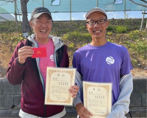男子Ｄ ２位Ｔ優勝　大賀・岡本ペア