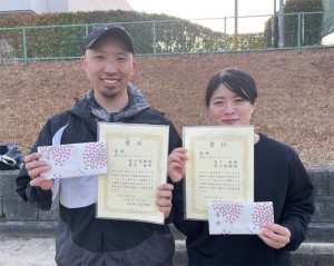 混合Ｄ １位Ｔ優勝　熨斗・熨斗ペア